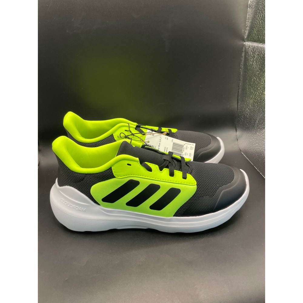 Adidas Tensaur Run 3.0 J Black Lucid Lemon Cloudfoam Sneakers JR6042 Size 6 US